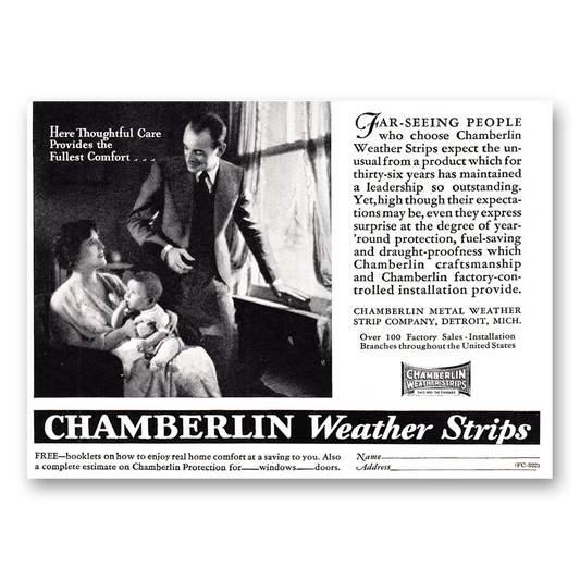 1929 Chamberlin Weather Strips Far Seeing People Vintage Magazine Print Ad