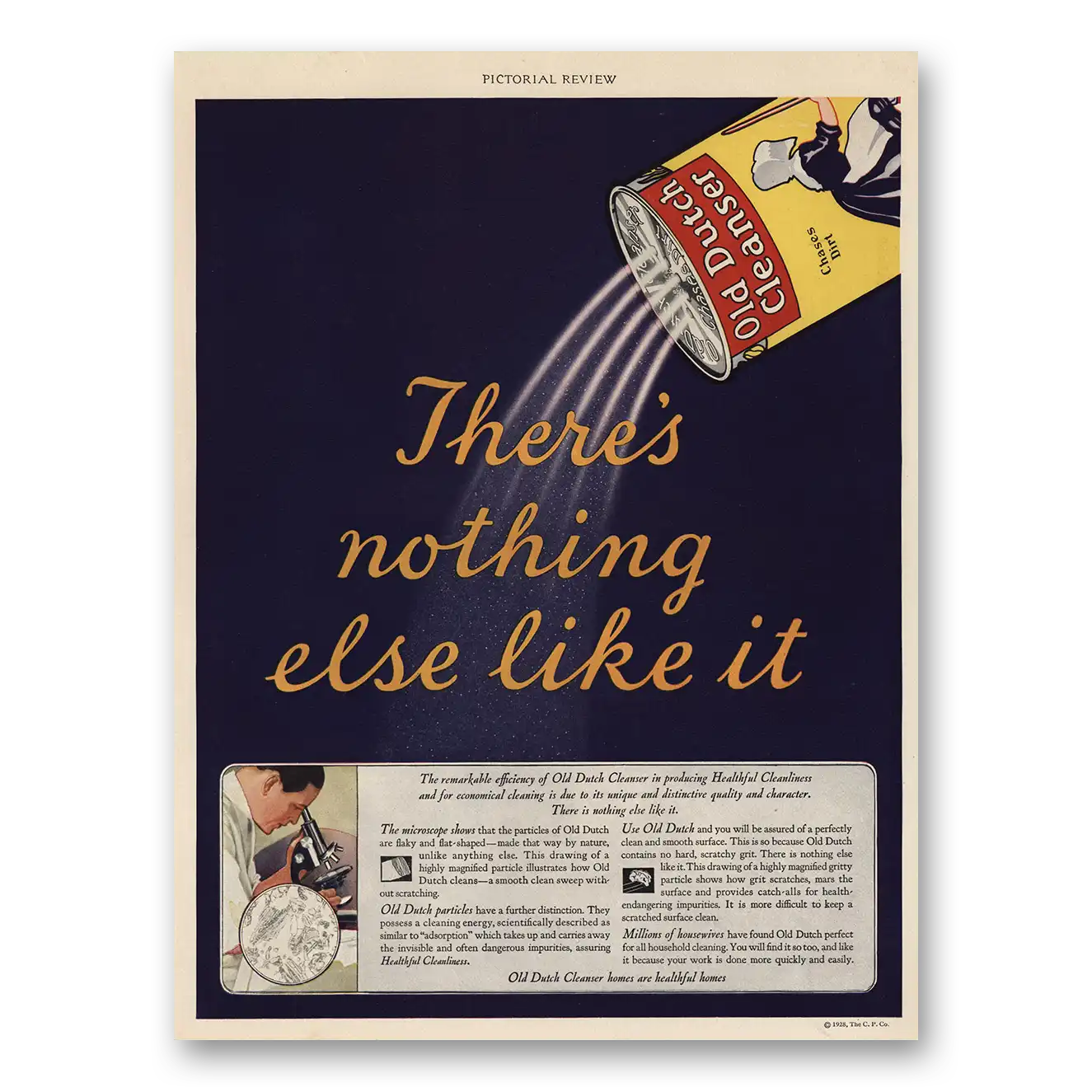 1929 Old Dutch Cleanser Theres Nothing Like It Vintage Magazine Print Ad