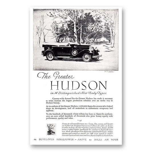 1929 Hudson Motor Car Greater Hudson 14 Distinguished New Body Types Vintage Magazine Print Ad