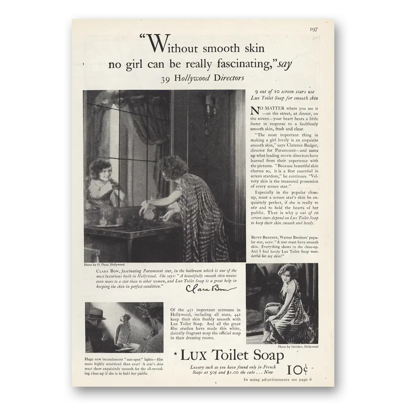 1929 Lux Toilet Soap No Girl Can Be Really Fascinating Vintage Magazine Print Ad