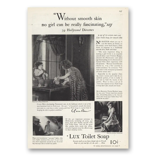 1929 Lux Toilet Soap No Girl Can Be Really Fascinating Vintage Magazine Print Ad