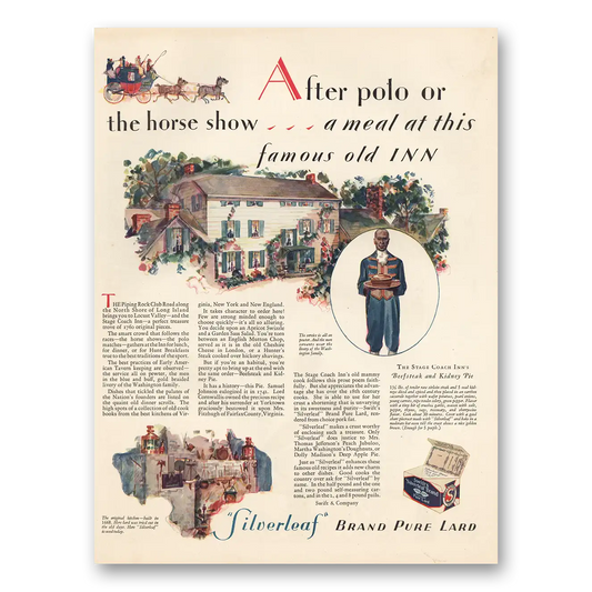 1929 Silverleaf Lard After Polo or the Horse Show Vintage Magazine Print Ad