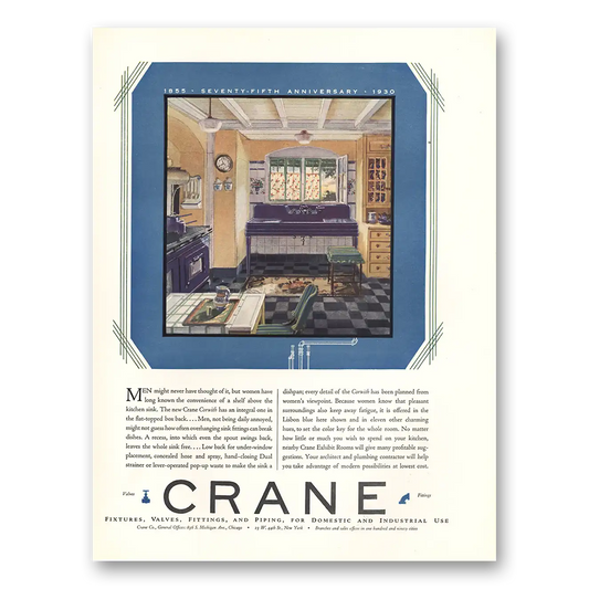 1930 Crane Men Might Never Have Thought of It Vintage Magazine Print Ad