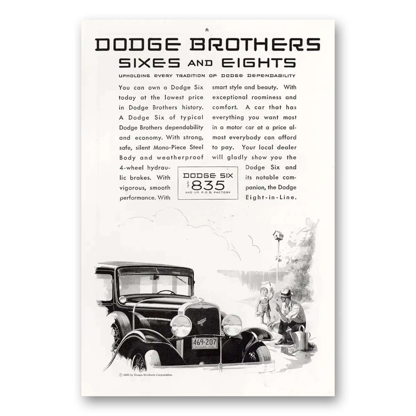 1930 Dodge Eight Upholding Every Tradition Vintage Magazine Print Ad