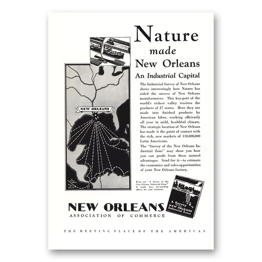 1930 New Orleans Louisiana Nature Made New Orleans Vintage Magazine Print Ad