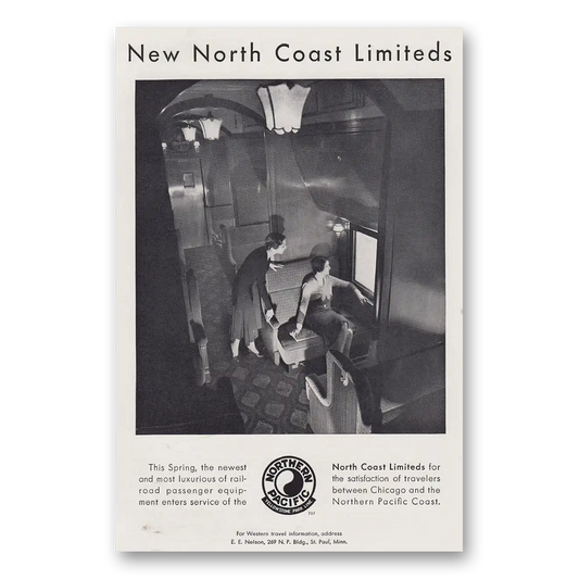 1930 Northern Pacific Railway New North Coast Limiteds Vintage Magazine Print Ad