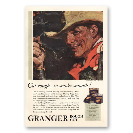 1931 Granger Pipe Tobacco Cut Rough Vintage Magazine Print Ad