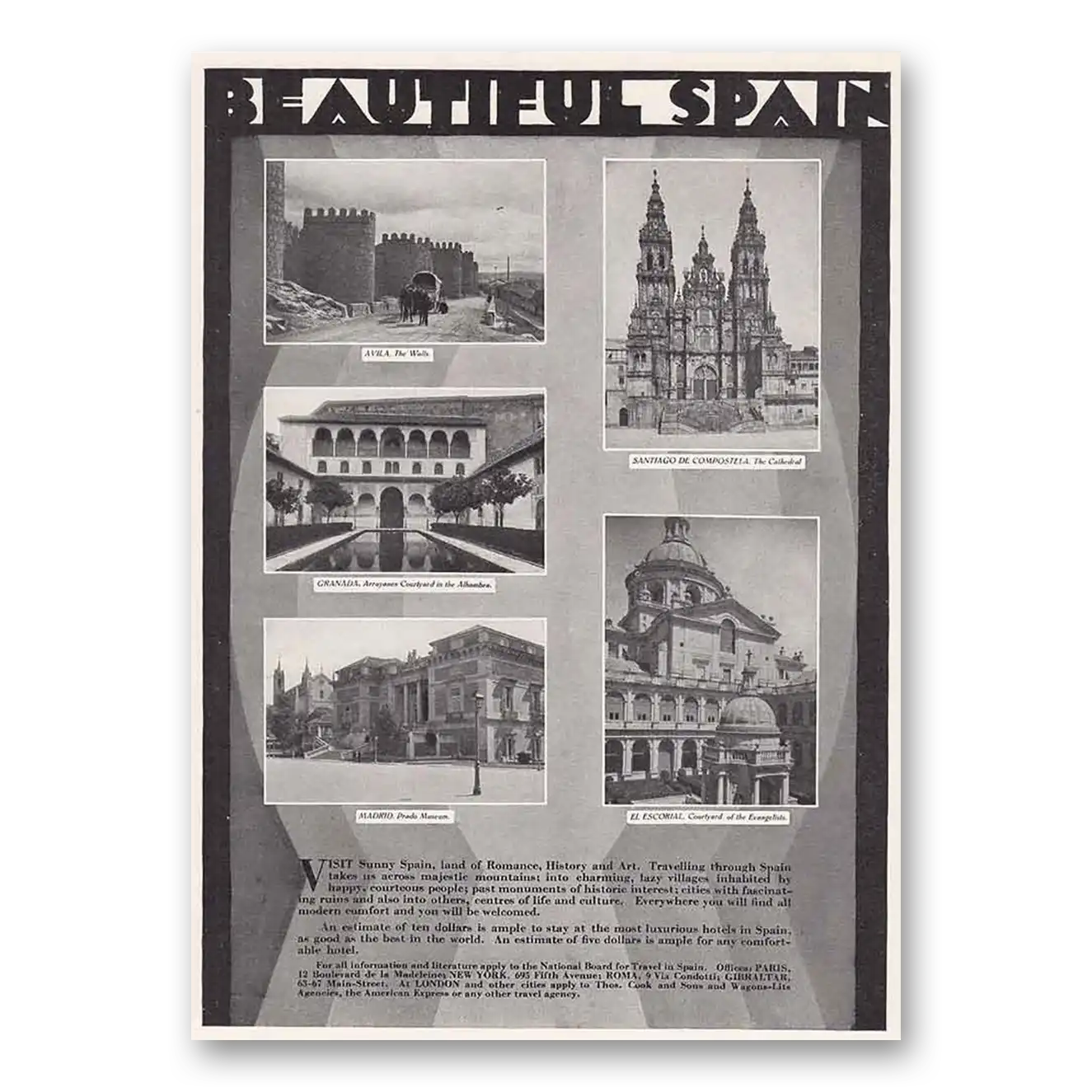 1931 Spain AVILA Vintage Magazine Print Ad