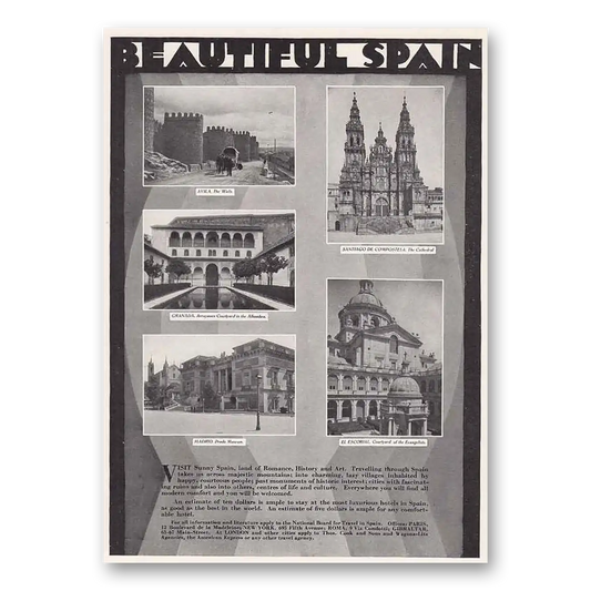 1931 Spain AVILA Vintage Magazine Print Ad