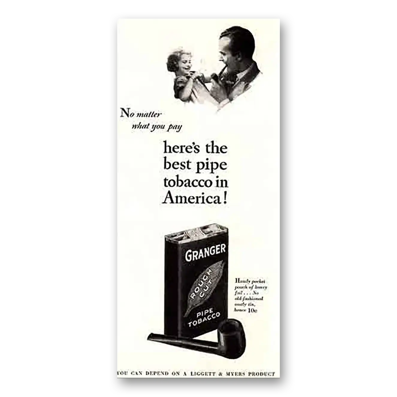 1932 Granger Pipe Tobacco Best Pipe Tobacco in America Vintage Magazine Print Ad