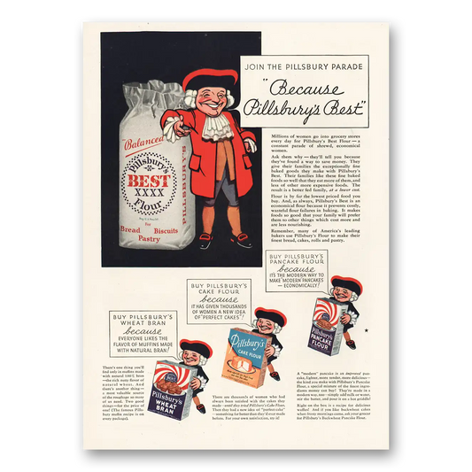 1932 Pillsbury Flour Best Join the Pillsbury Parade Vintage Magazine Print Ad