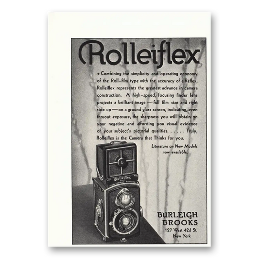 1932 Rolleiflex Camera Combining the Simplicity Vintage Magazine Print Ad