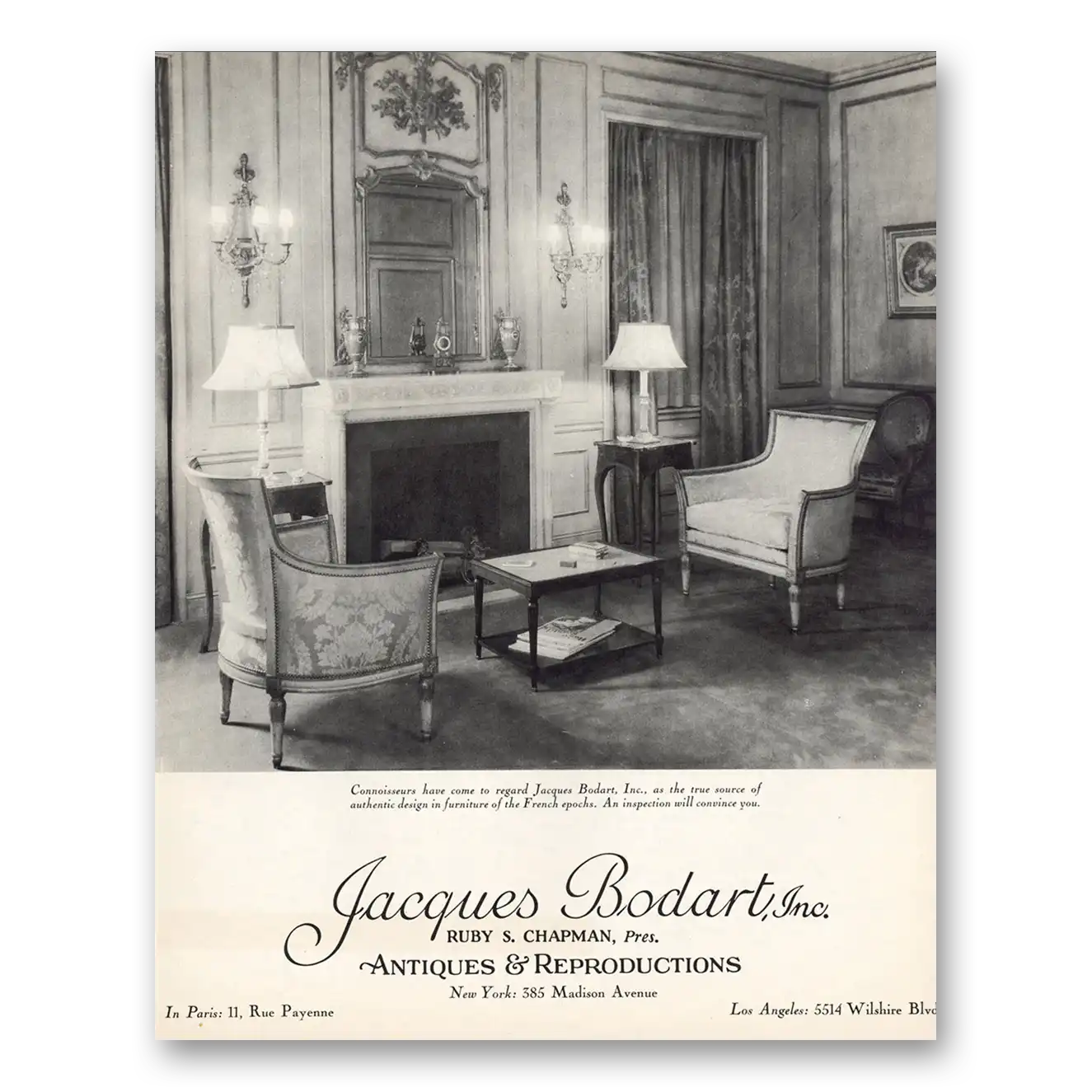 1933 Jacques Bodart Connoisseurs Have Come to Regard Vintage Magazine Print Ad