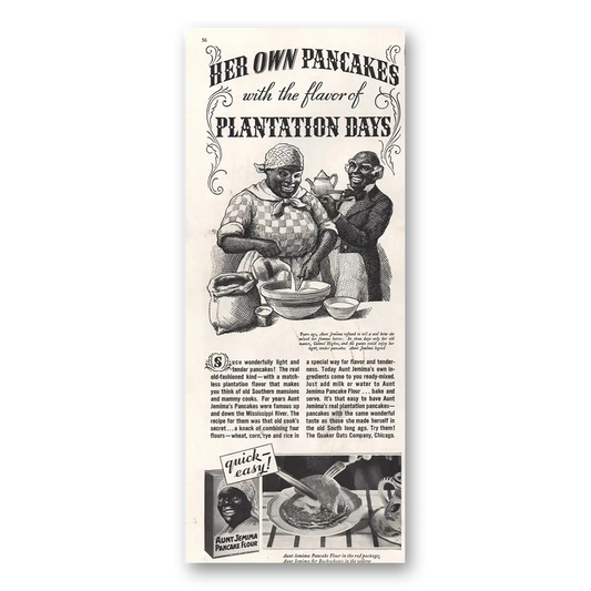 1933 Aunt Jemima Plantation Days Vintage Magazine Print Ad