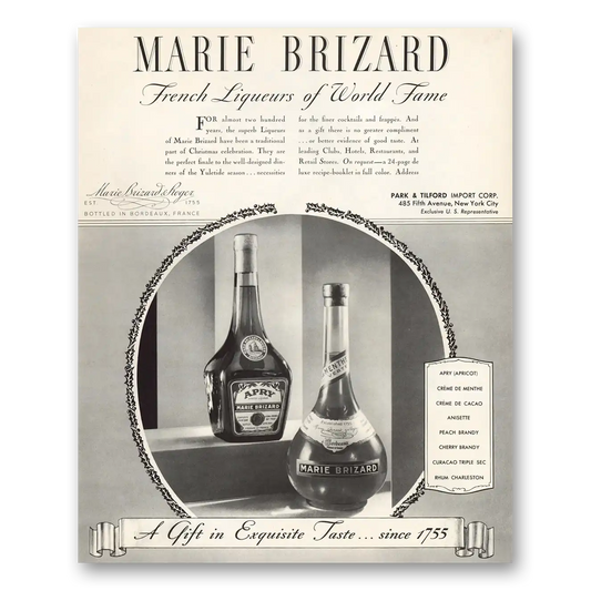 1934 Marie Brizard French Liqueurs French Liqueurs of World Fame Vintage Magazine Print Ad