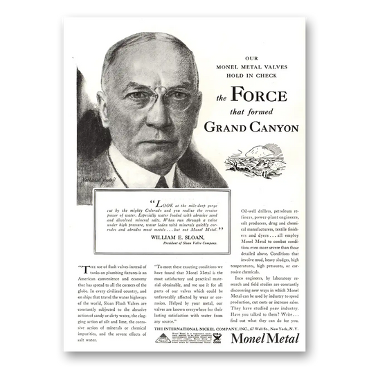 1934 International Nickel INCO Force That Formed Grand Canyon Vintage Magazine Print Ad