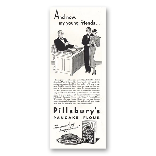 1934 Pillsbury Pancake Flour My Young Friends Vintage Magazine Print Ad