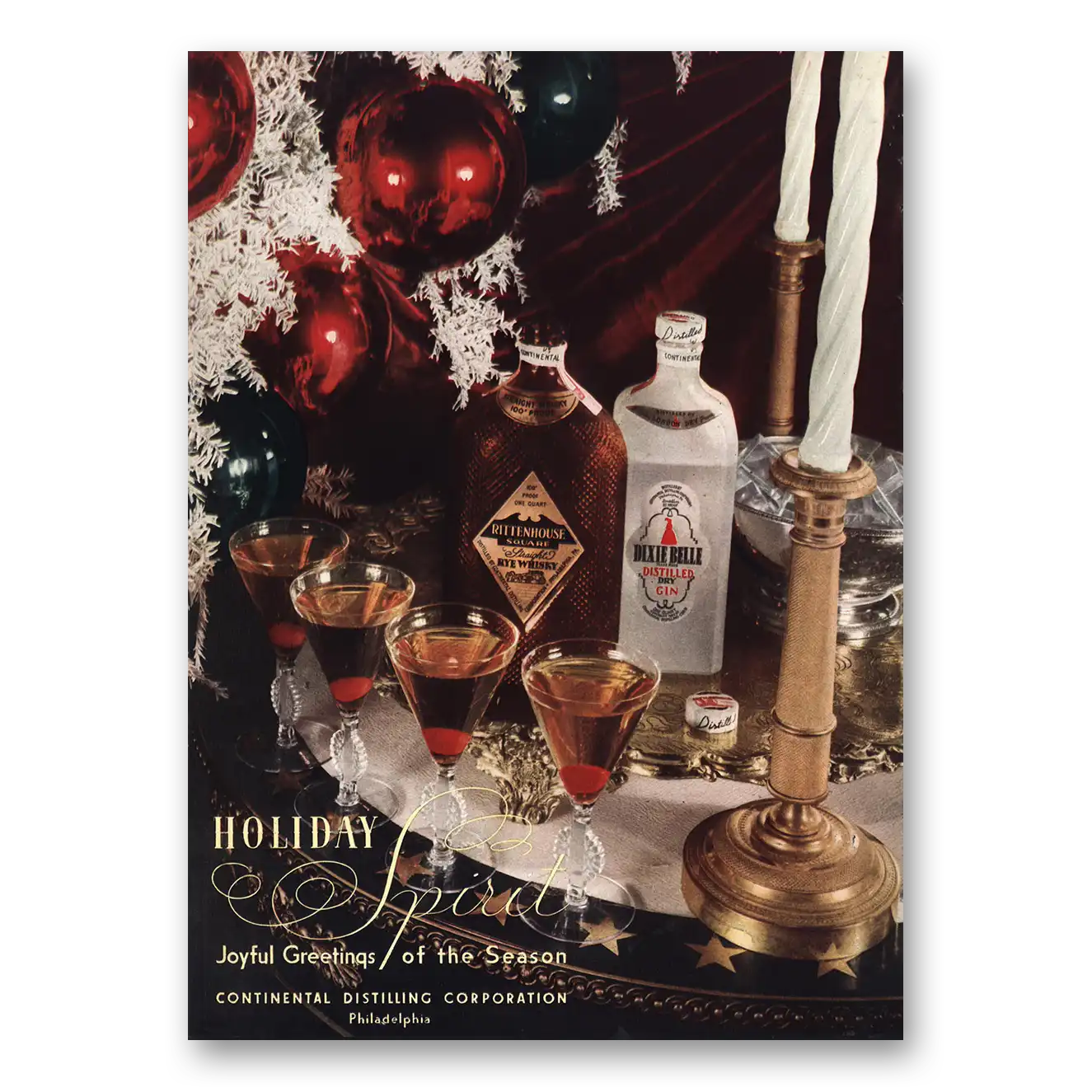 1934 Dixie Belle Gin Rittenhouse Whisky Dixie Belle Holiday Spirit Vintage Magazine Print Ad