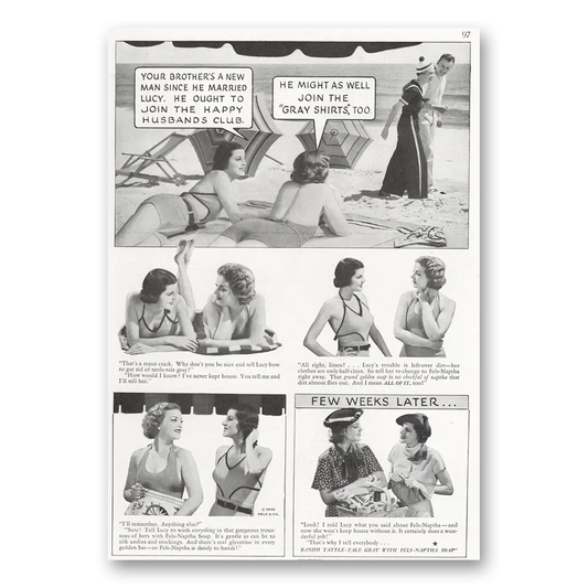 1935 Fels Napatha Soap You Brothers a New Man Vintage Magazine Print Ad