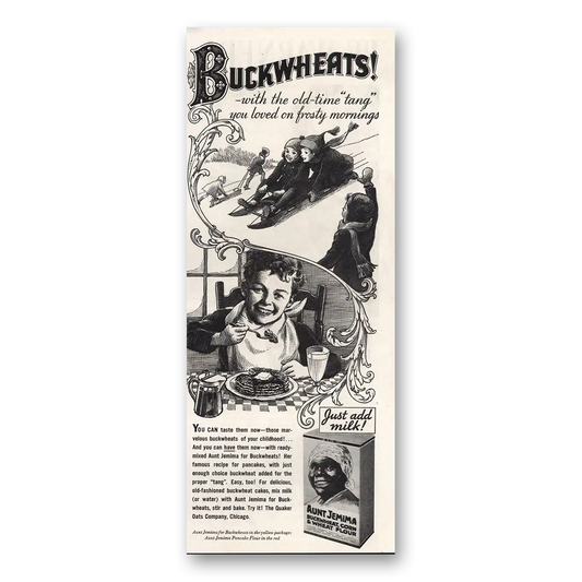 1935 Aunt Jemima Buckwheats Vintage Magazine Print Ad