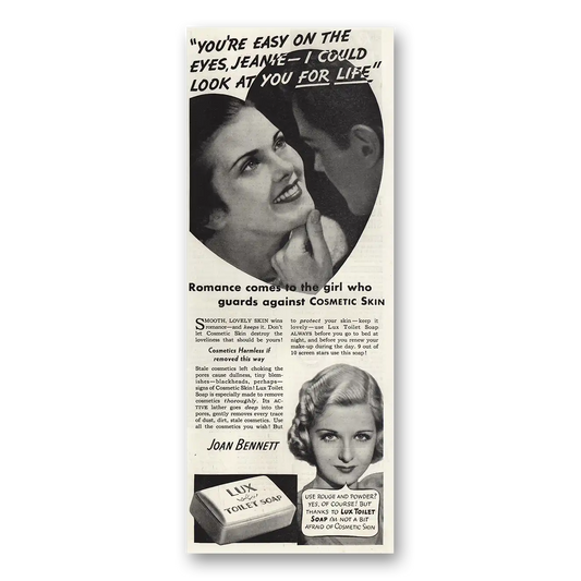 1935 Lux Soap Joan Bennett Vintage Magazine Print Ad