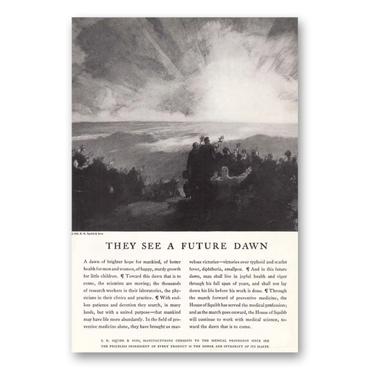 1935 Squibb They See a Future Dawn Vintage Magazine Print Ad