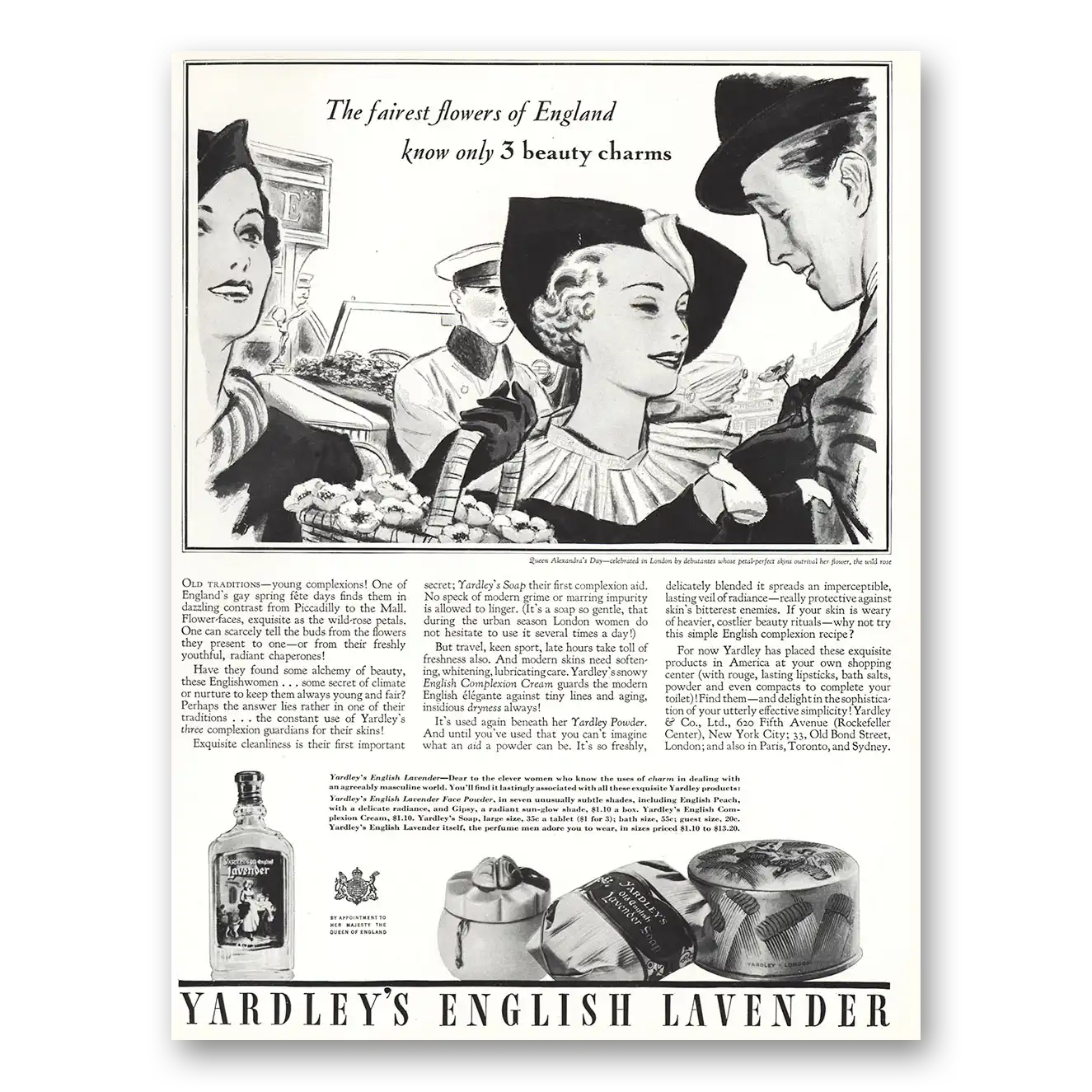 1935 English Lavender Fairest Flowers of England Vintage Magazine Print Ad