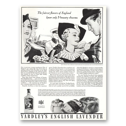 1935 English Lavender Fairest Flowers of England Vintage Magazine Print Ad