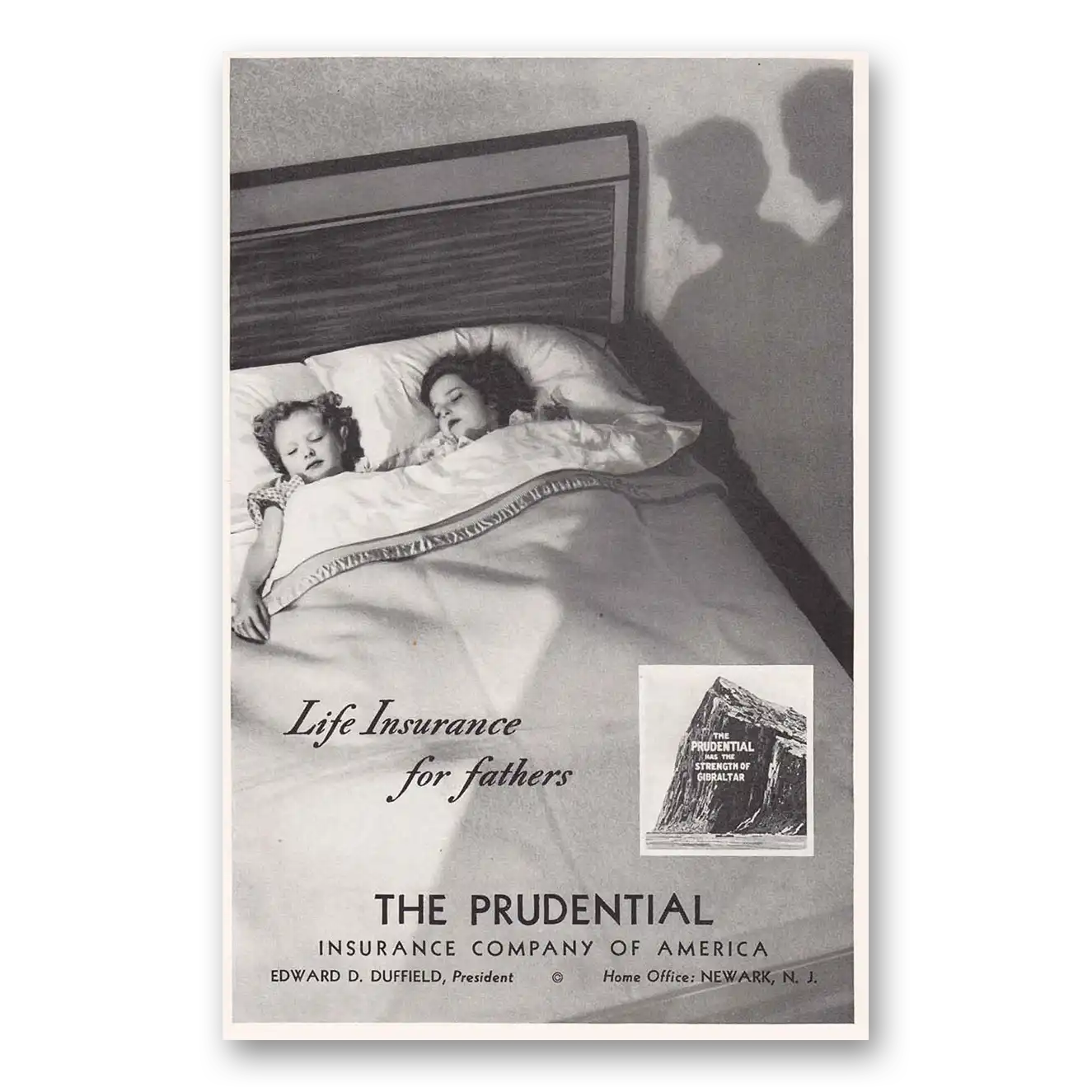 1936 Prudential Insurance Life Insurance for Fathers Vintage Magazine Print Ad