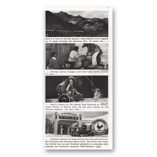 1936 Sinclair View of New Laredo Vintage Magazine Print Ad