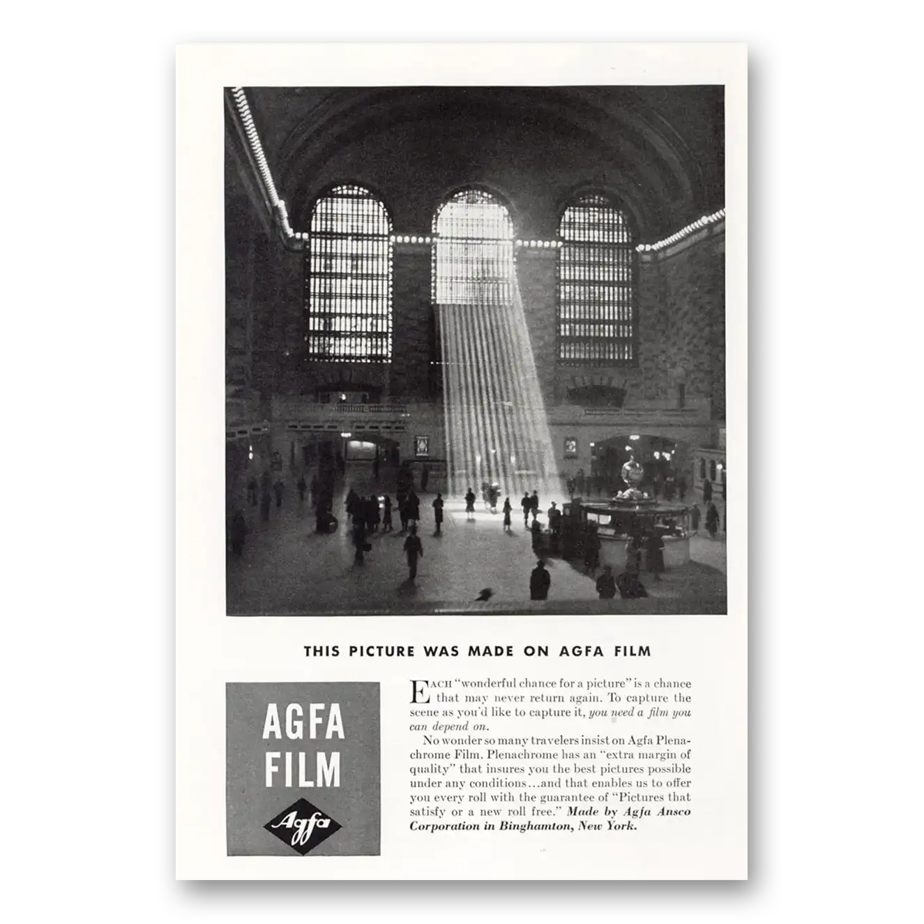 1937 Agfa Film This Picture Was Made Vintage Magazine Print Ad