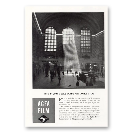 1937 Agfa Film This Picture Was Made Vintage Magazine Print Ad