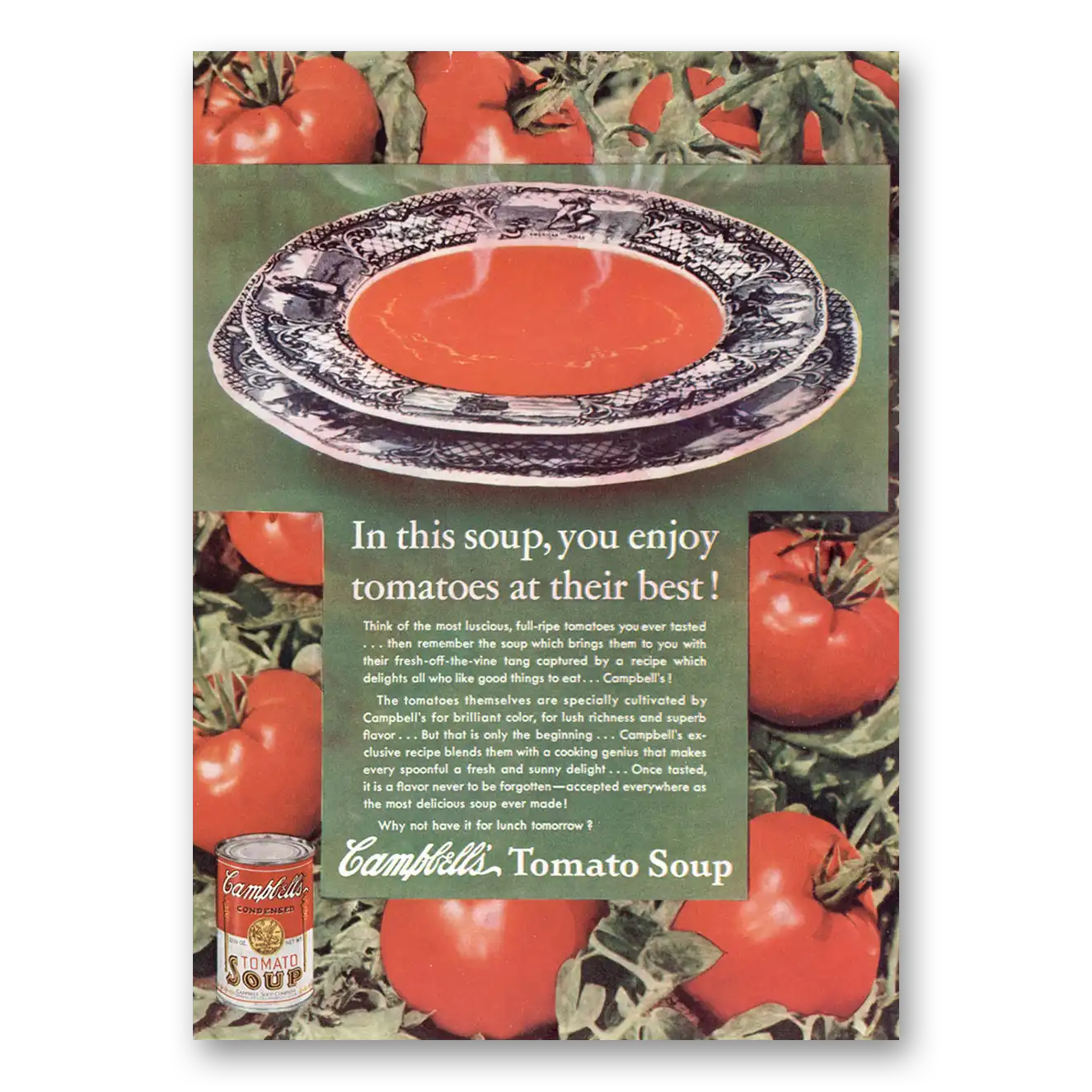 1937 Campbells Tomato Soup Enjoy Tomatoes At Their Best Vintage Magazine Print Ad