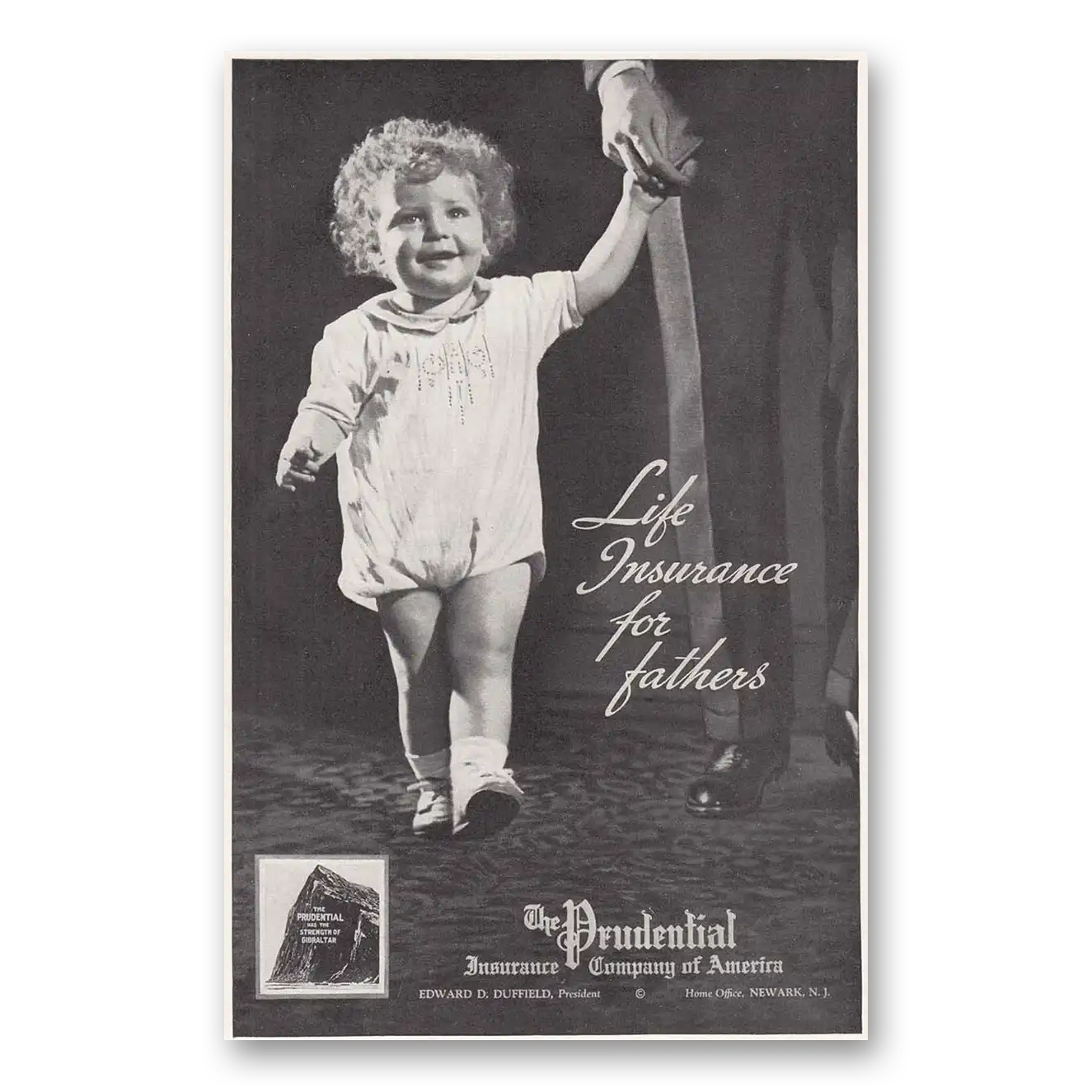 1937 Prudential Insurance Life Insurance for Fathers Vintage Magazine Print Ad