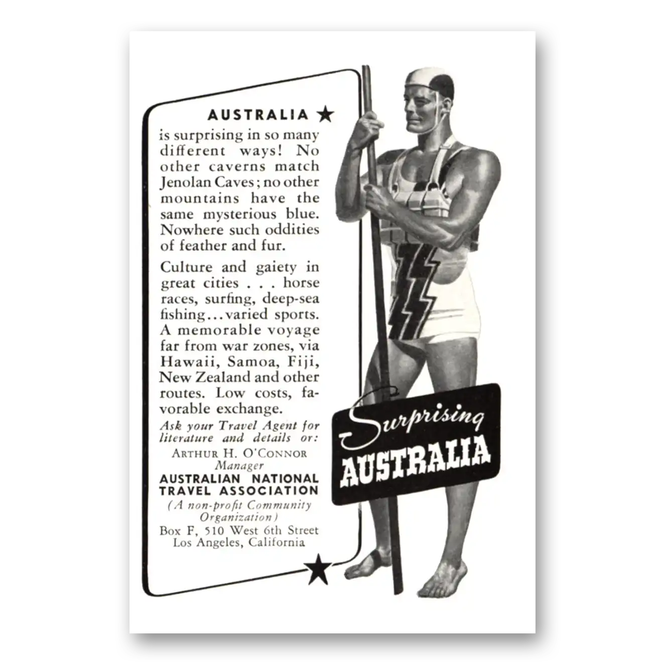 1938 Australia No Other Caverns Match Jenolan Caves Vintage Magazine Print Ad