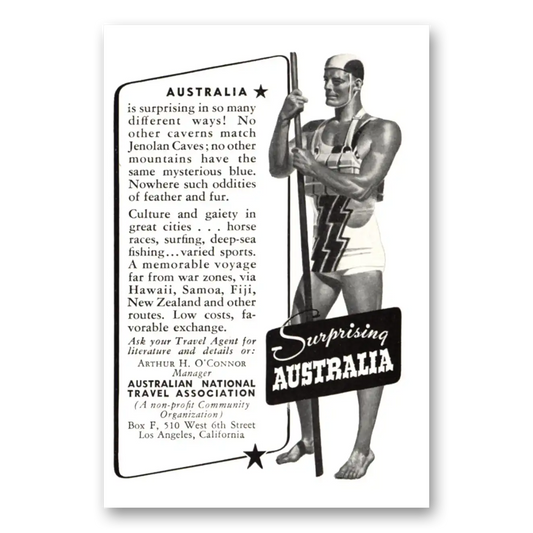 1938 Australia No Other Caverns Match Jenolan Caves Vintage Magazine Print Ad