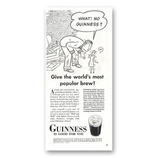 1938 Guinness Beer Worlds Most Popular Brew Vintage Magazine Print Ad