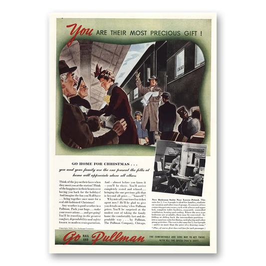 1938 Pullman You Are Their Most Precious Gift Vintage Magazine Print Ad