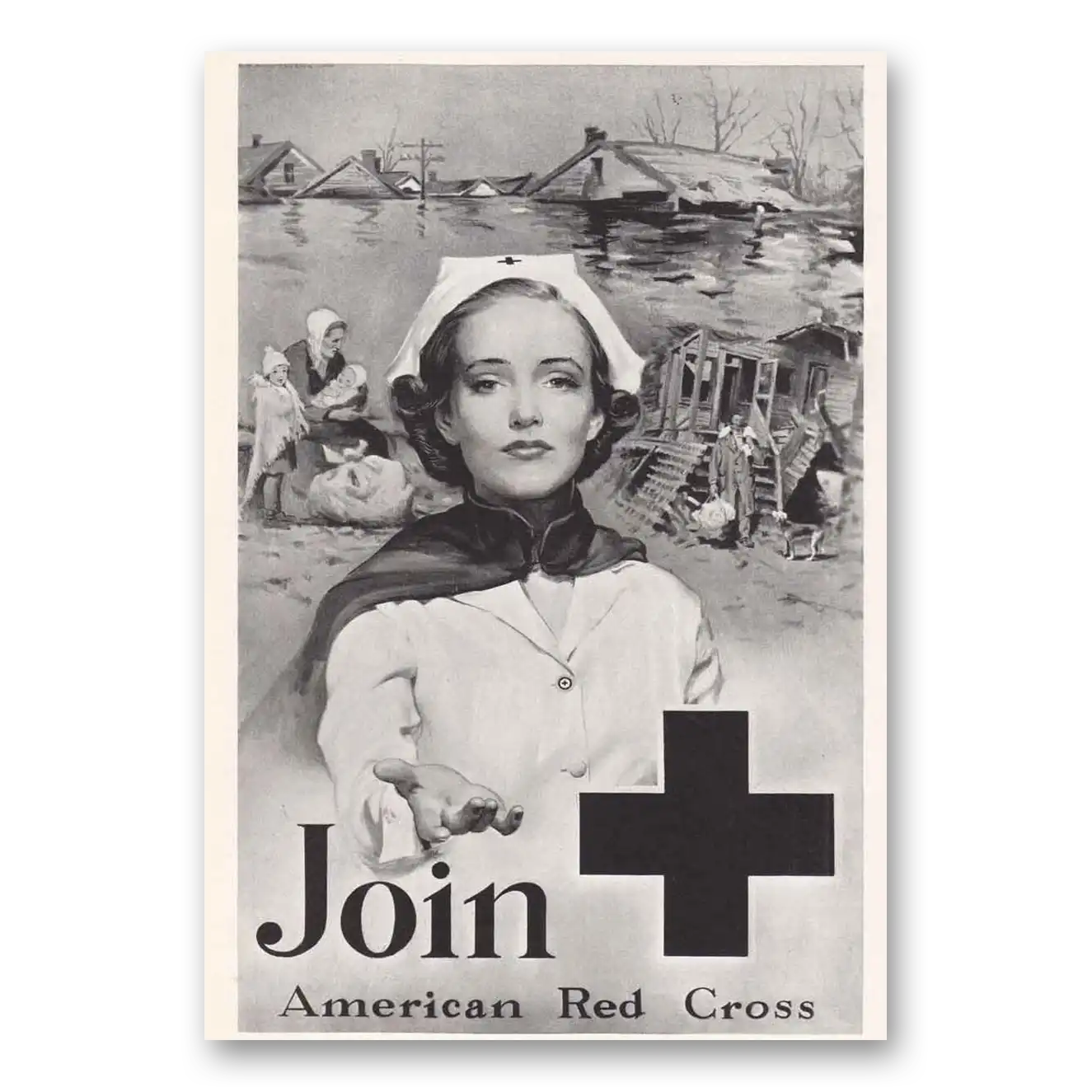 1939 American Red Cross Join Nurse Vintage Magazine Print Ad