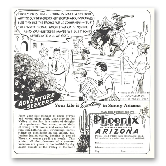 1939 Phoenix Arizona Adventure Seekers Vintage Magazine Print Ad