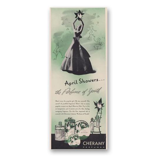 1939 April Showers Perfume Perfume of Youth Vintage Magazine Print Ad