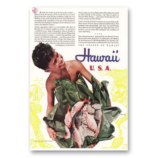 1940 Hawaii Hawaii USA Vintage Magazine Print Ad