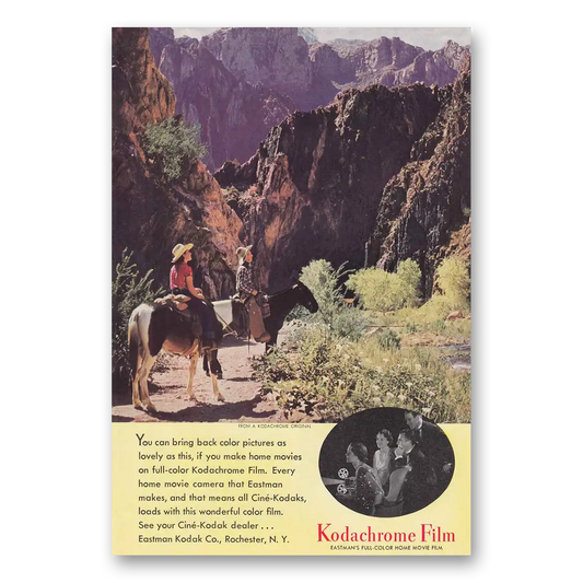 1940 Kodachrome Film You Can Bring Back Color Pictures Vintage Magazine Print Ad