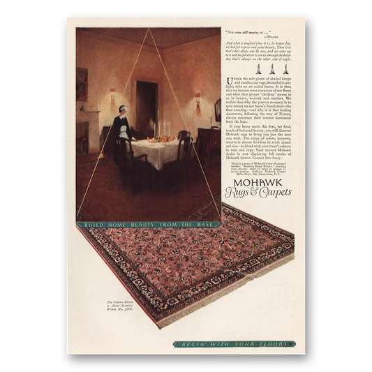 1930 Mohawk Carpet Mills What a Magical Time It Is Vintage Magazine Print Ad