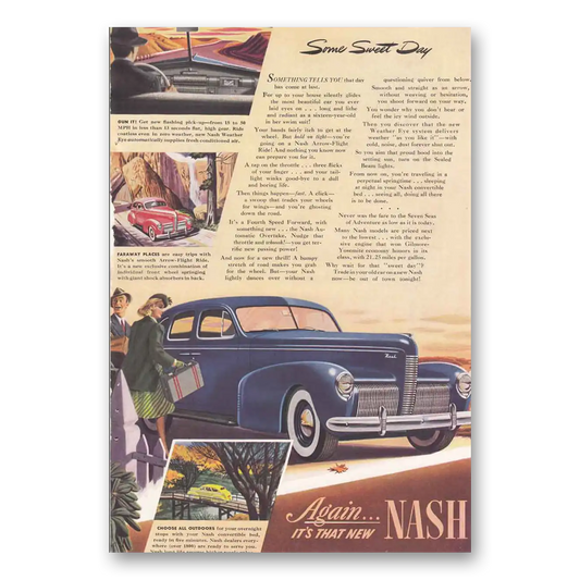 1939 Nash Motors Some Smart Day Vintage Magazine Print Ad