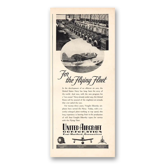 1940 United Airlines The Flying Fleet Vintage Magazine Print Ad