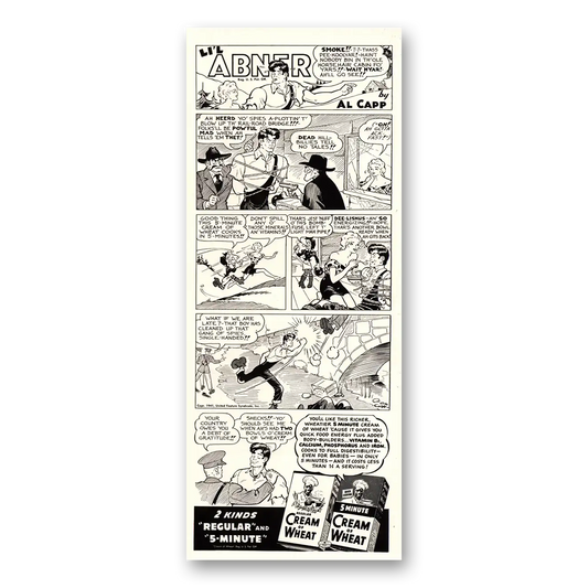 1941 Cream of Wheat Lil Abner Ah Heerd Yo Spies Vintage Magazine Print Ad