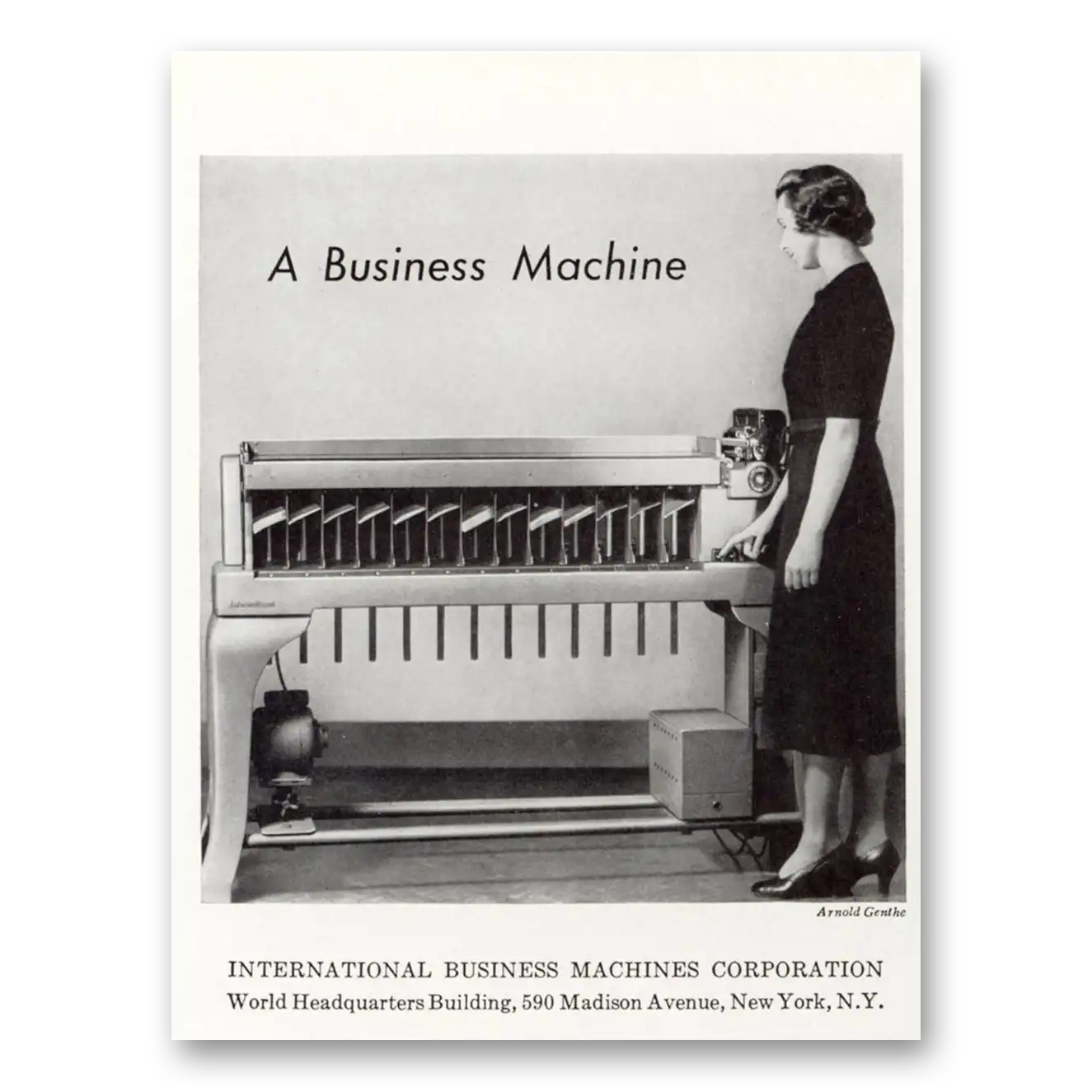 1941 IBM Business Machine Vintage Magazine Print Ad