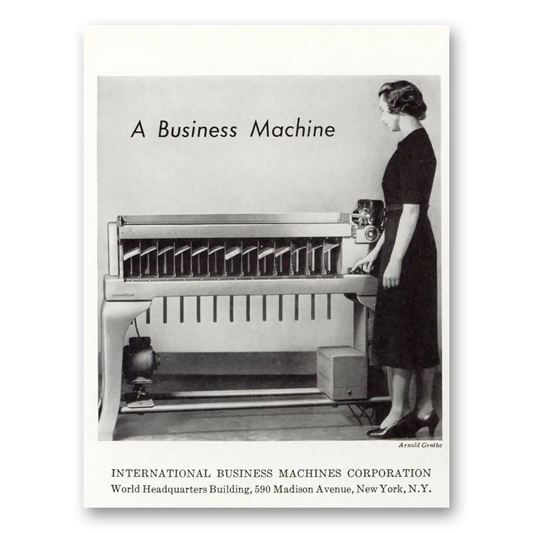 1941 IBM Business Machine Vintage Magazine Print Ad