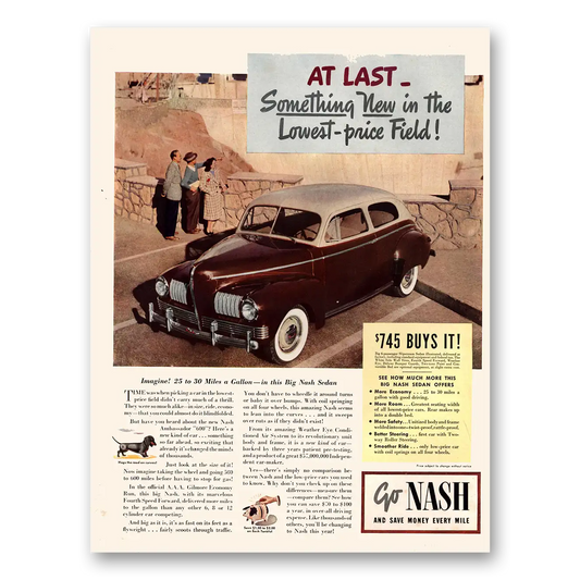 1941 Nash Motors Something New in the Lowest Price Field Vintage Magazine Print Ad